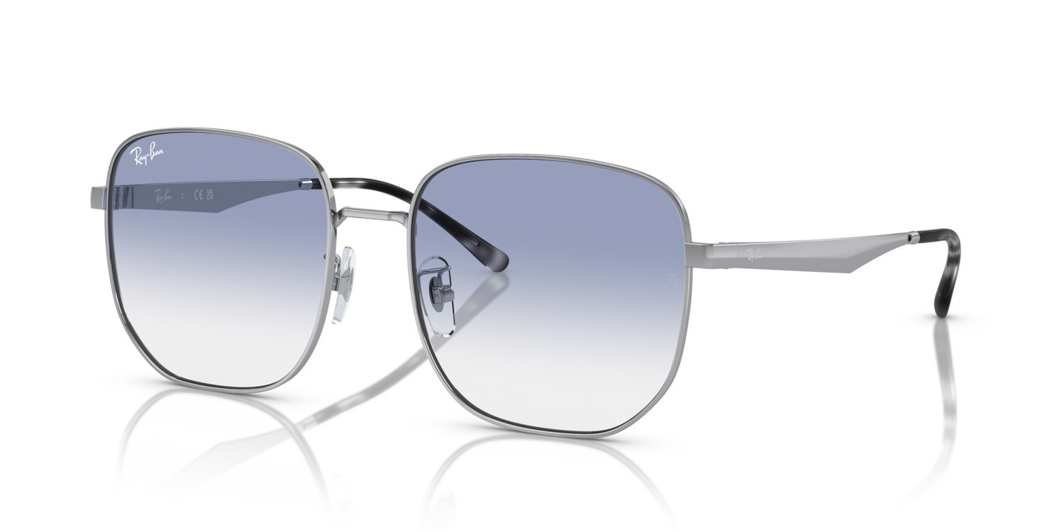 Sonnenbrillen Ray-Ban RB 3713D (003/19) farbe argento form unregelmäßig gläser blu