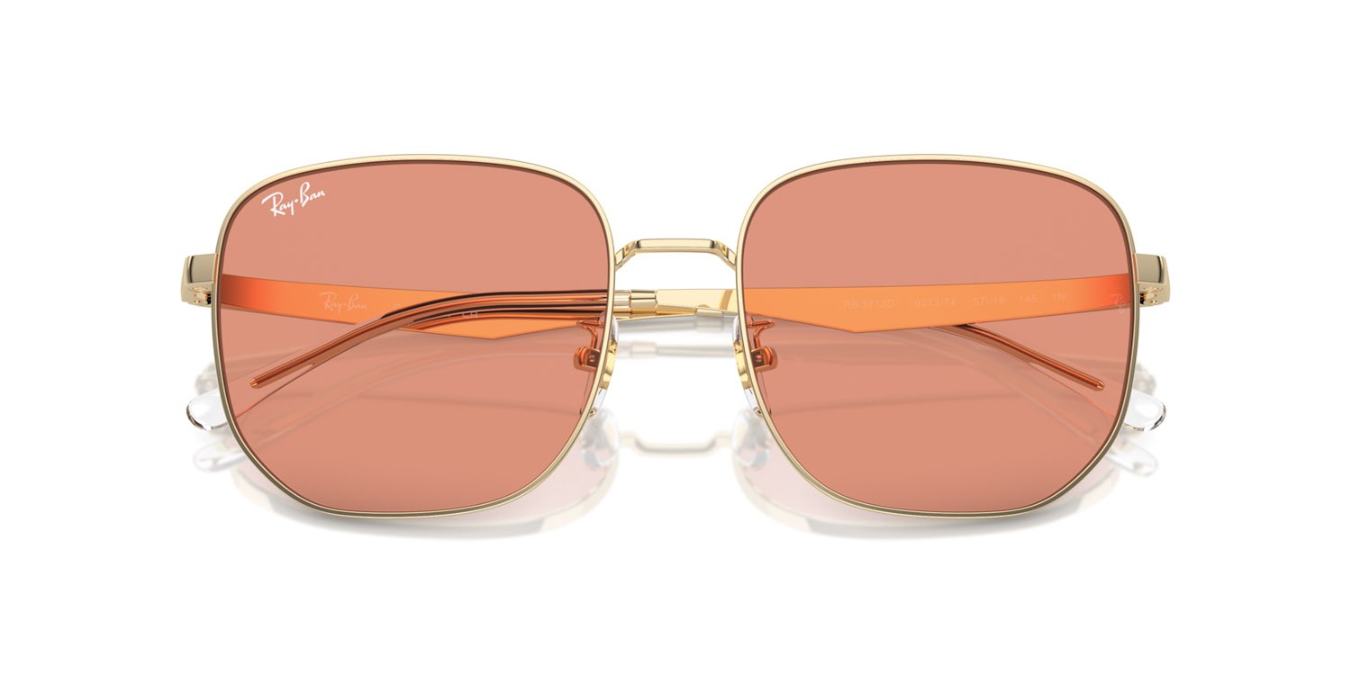 Sonnenbrillen Ray-Ban RB 3713D (921374) farbe oro pallido form unregelmäßig gläser arancione