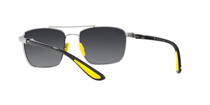Sonnenbrillen Ray-Ban Scuderia Ferrari RB 3715M (F0646G) farbe argento form quadratisch gläser argento