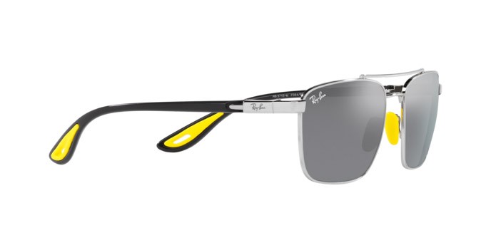 Sonnenbrillen Ray-Ban Scuderia Ferrari RB 3715M (F0646G) farbe argento form quadratisch gläser argento