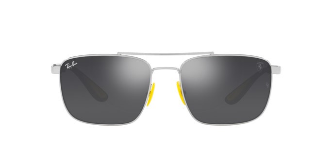 Sonnenbrillen Ray-Ban Scuderia Ferrari RB 3715M (F0646G) farbe argento form quadratisch gläser argento