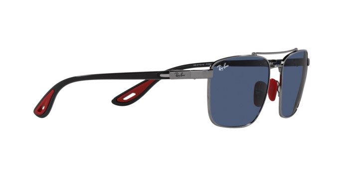 Sonnenbrillen Ray-Ban Scuderia Ferrari RB 3715M (F08580) farbe gunmetal form quadratisch gläser blu scuro