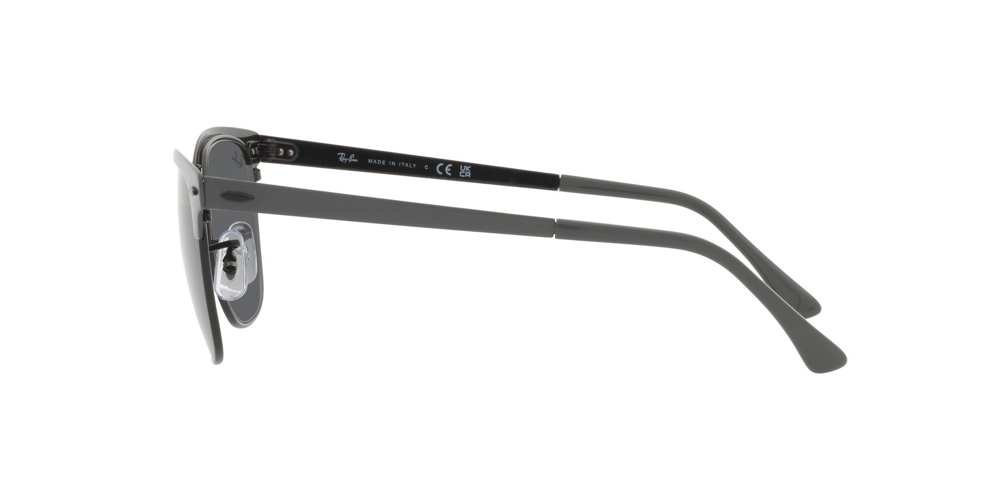 Sonnenbrillen Ray-Ban Clubmaster Metal RB 3716 (9256B1) farbe grigio su nero form quadratisch gläser grigio scuro