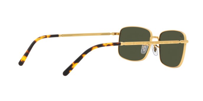 Occhiali da sole Ray-Ban RB 3717 (919631) colore oro forma rettangolare lenti verde