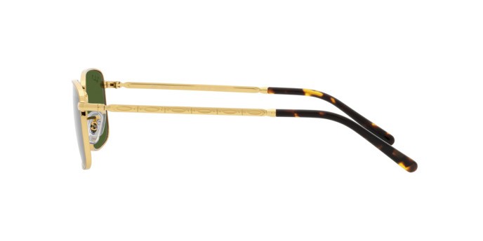 Occhiali da sole Ray-Ban RB 3717 (9196P1) colore oro forma rettangolare lenti verde scuro