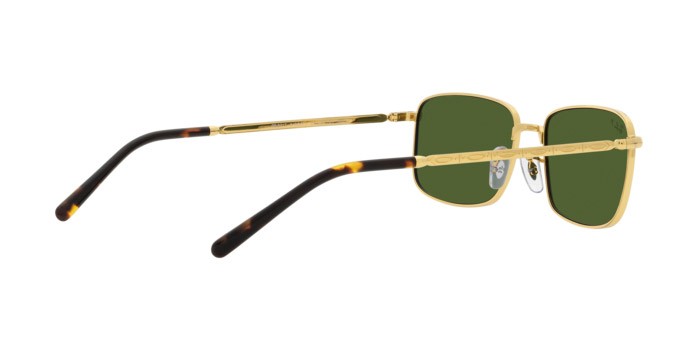 Occhiali da sole Ray-Ban RB 3717 (9196P1) colore oro forma rettangolare lenti verde scuro