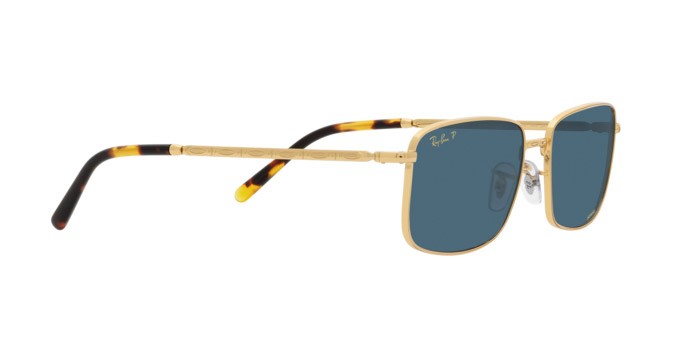 Sunglasses Ray-Ban RB 3717 (9196S2) color oro shape rectangle lenses blu