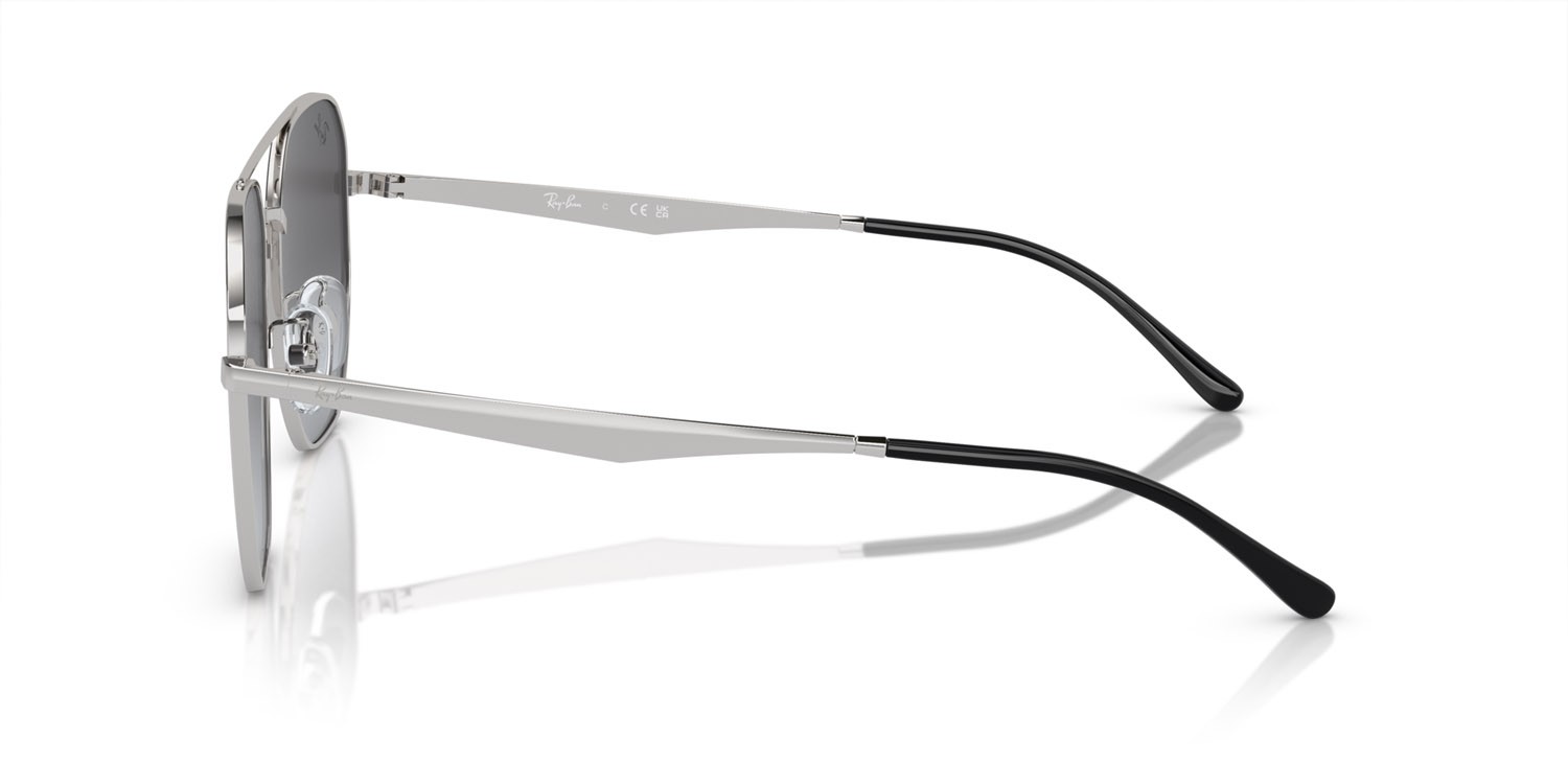 Sunglasses Ray-Ban RB 3724D (003/8G) color argento shape irregular lenses grigio
