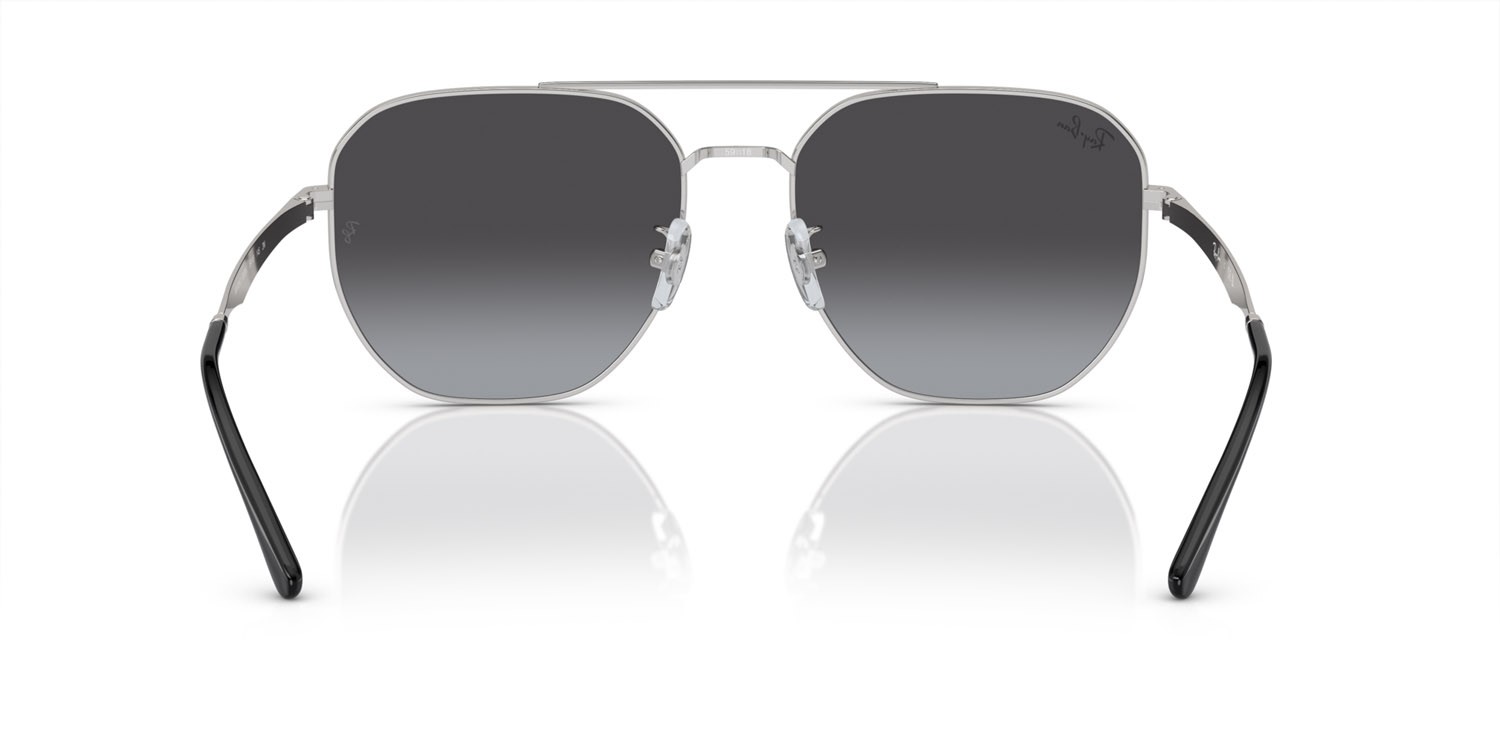 Sunglasses Ray-Ban RB 3724D (003/8G) color argento shape irregular lenses grigio