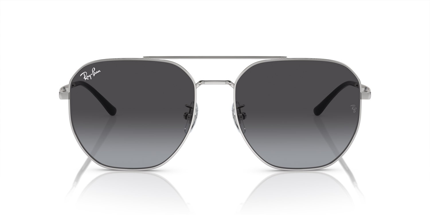 Sunglasses Ray-Ban RB 3724D (003/8G) color argento shape irregular lenses grigio