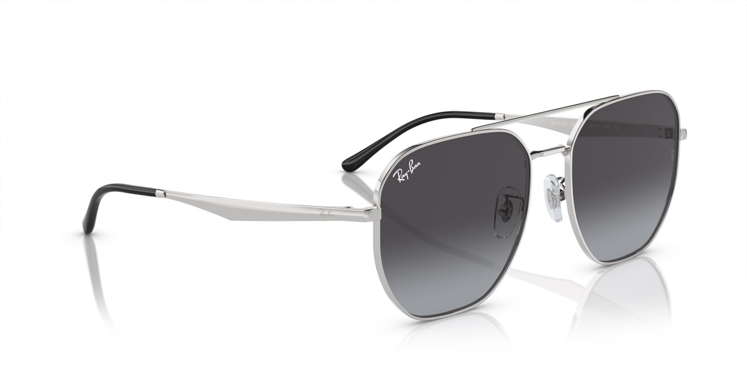 Sunglasses Ray-Ban RB 3724D (003/8G) color argento shape irregular lenses grigio