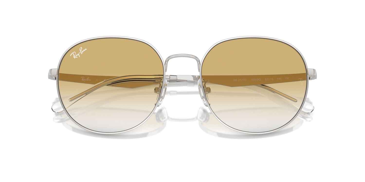 Sonnenbrillen Ray-Ban RB 3727D (003/2Q) farbe argento form pantos gläser clear & yellow