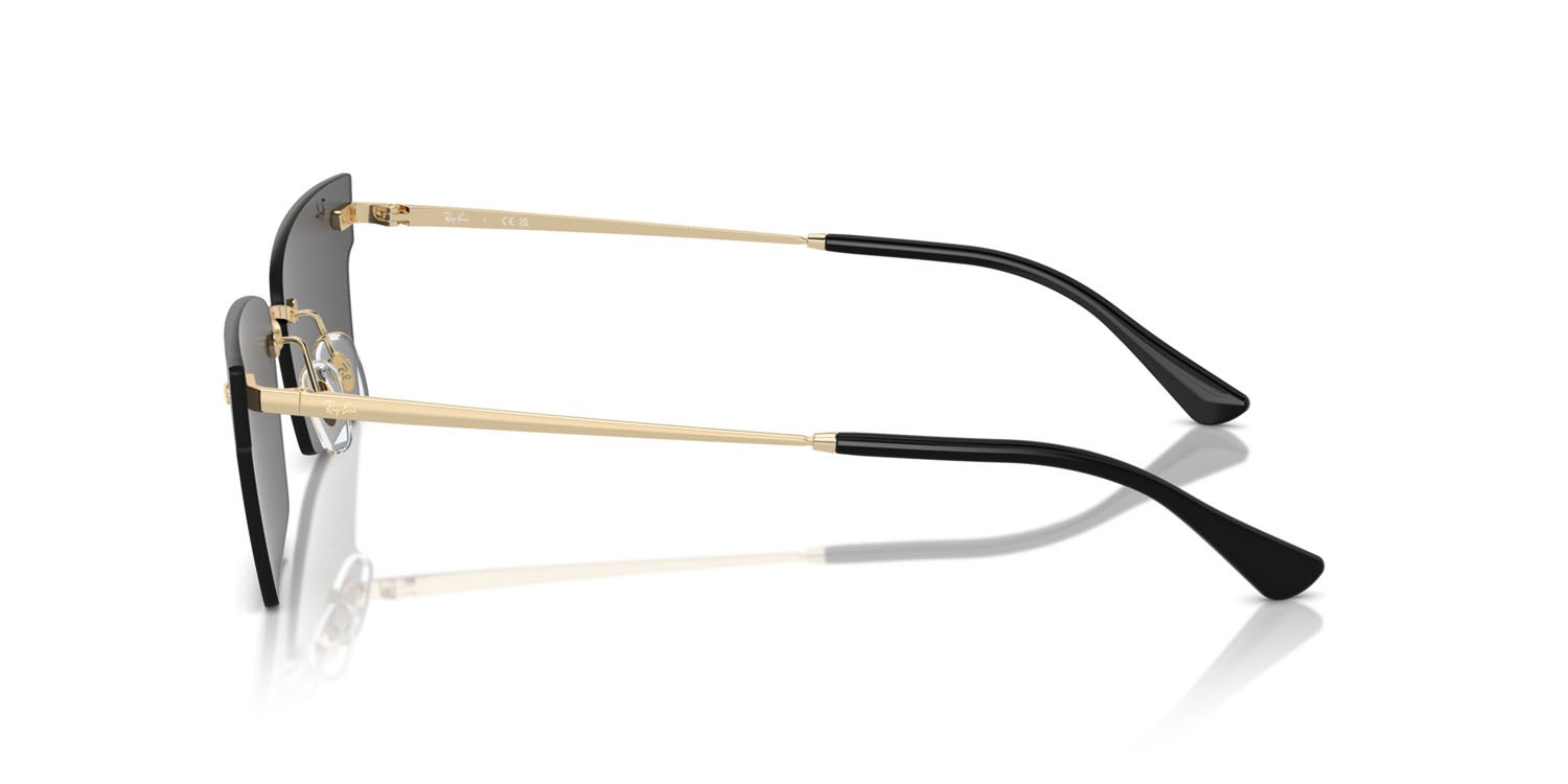 Sunglasses Ray-Ban Xime RB 3730 (921387) color oro chiaro shape irregular lenses grigio scuro