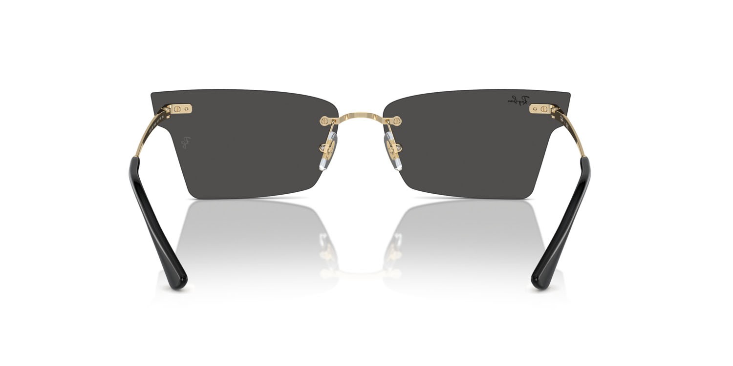 Sunglasses Ray-Ban Xime RB 3730 (921387) color oro chiaro shape irregular lenses grigio scuro