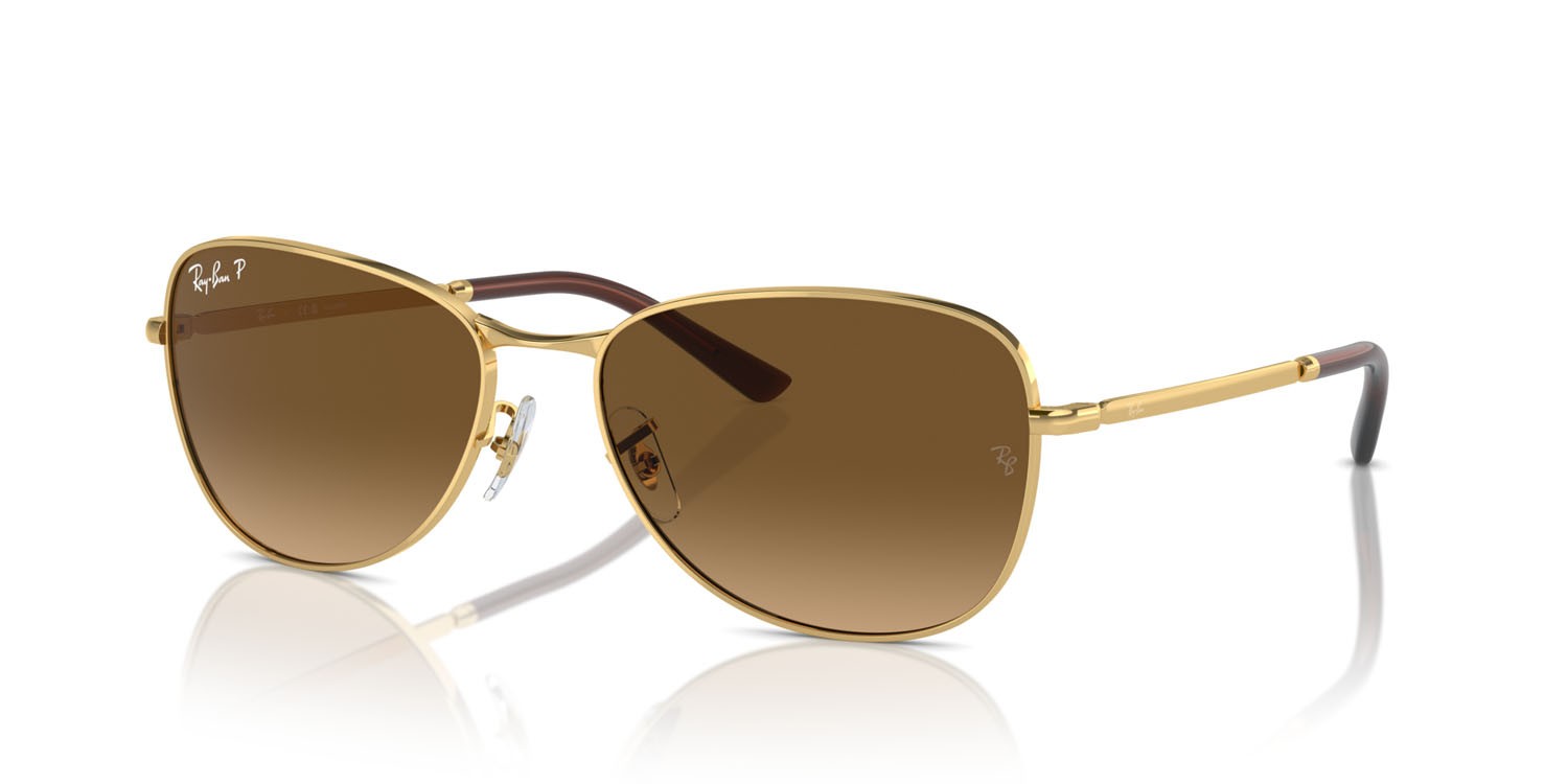 Sonnenbrillen Ray-Ban RB 3733 (001/M2) farbe oro form aviator gläser marrone
