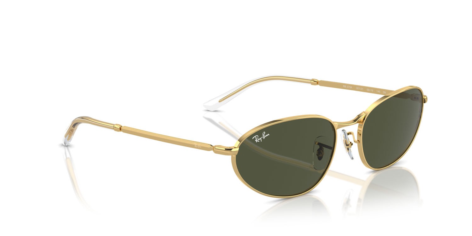 Sonnenbrillen Ray-Ban RB 3734 (001/31) farbe oro form unregelmäßig gläser verde