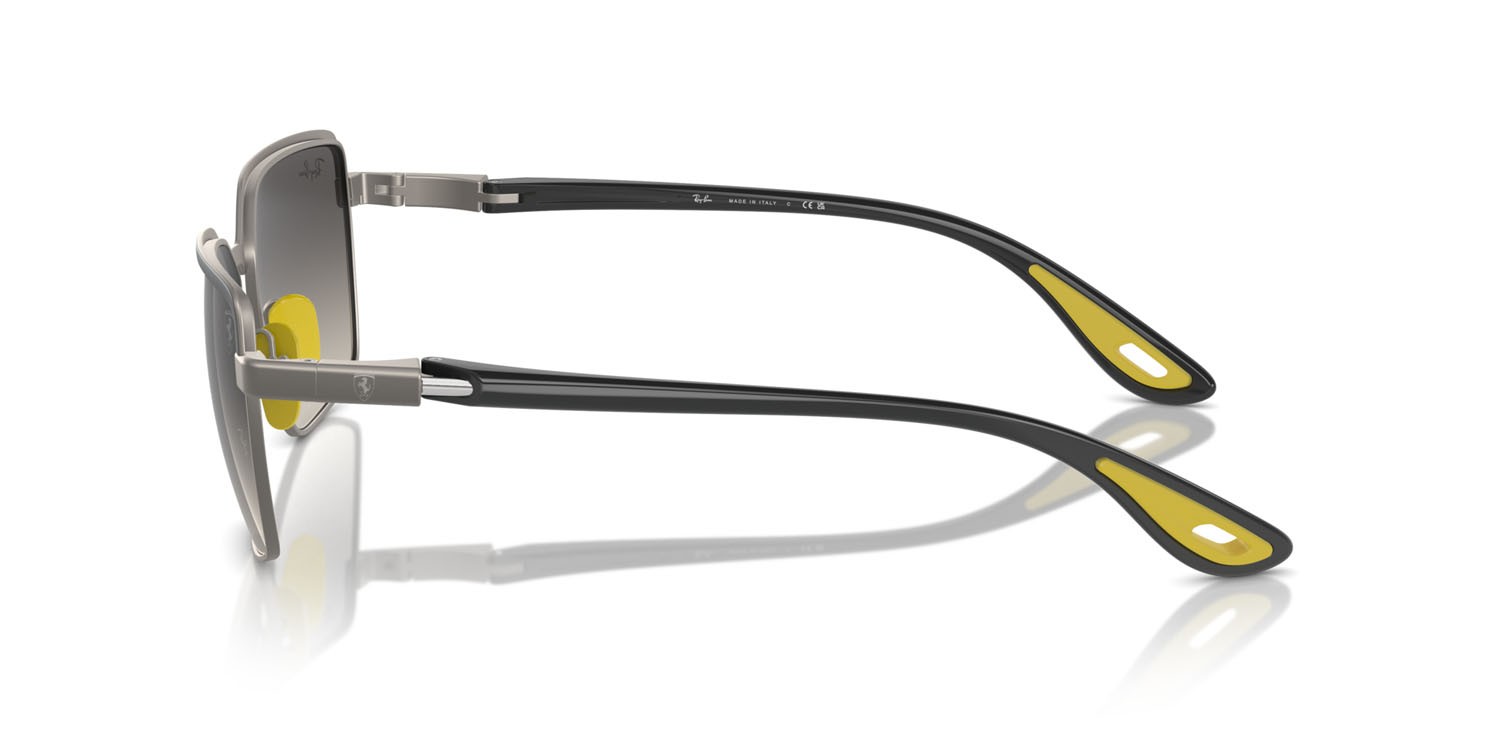Sonnenbrillen Ray-Ban Scuderia Ferrari RB 3743M (F10111) farbe grigio su gunmetal form quadratisch gläser grigio