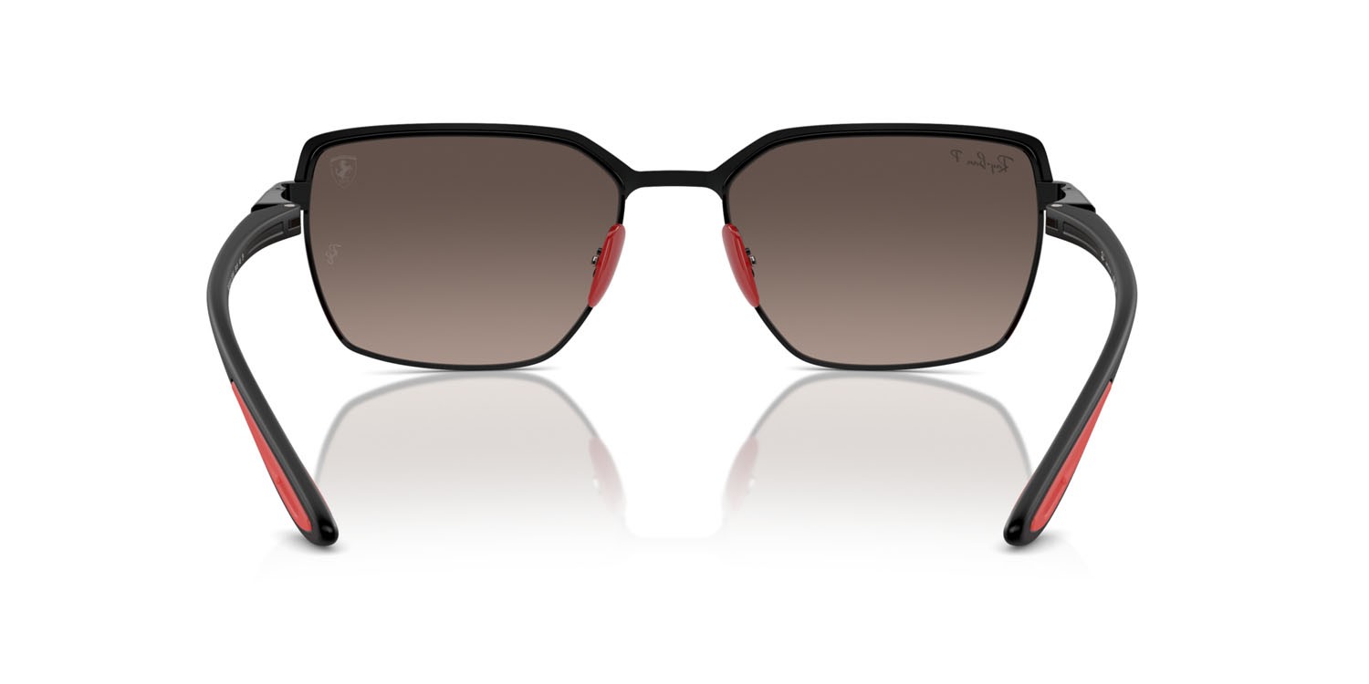Sonnenbrillen Ray-Ban Scuderia Ferrari RB 3743M (F1035J) farbe nero su nero form quadratisch gläser grigio