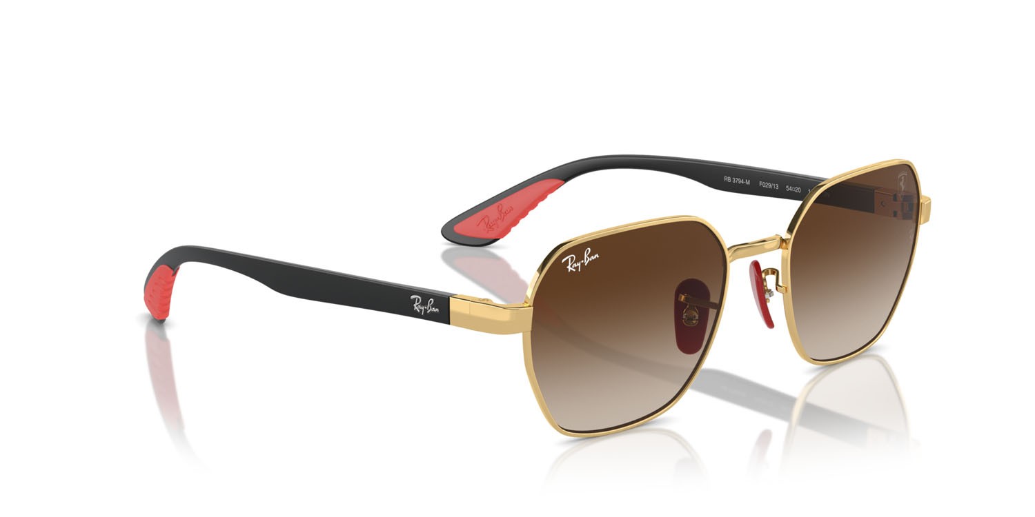 Sonnenbrillen Ray-Ban Scuderia Ferrari RB 3794M (F02913) farbe oro form unregelmäßig gläser marrone