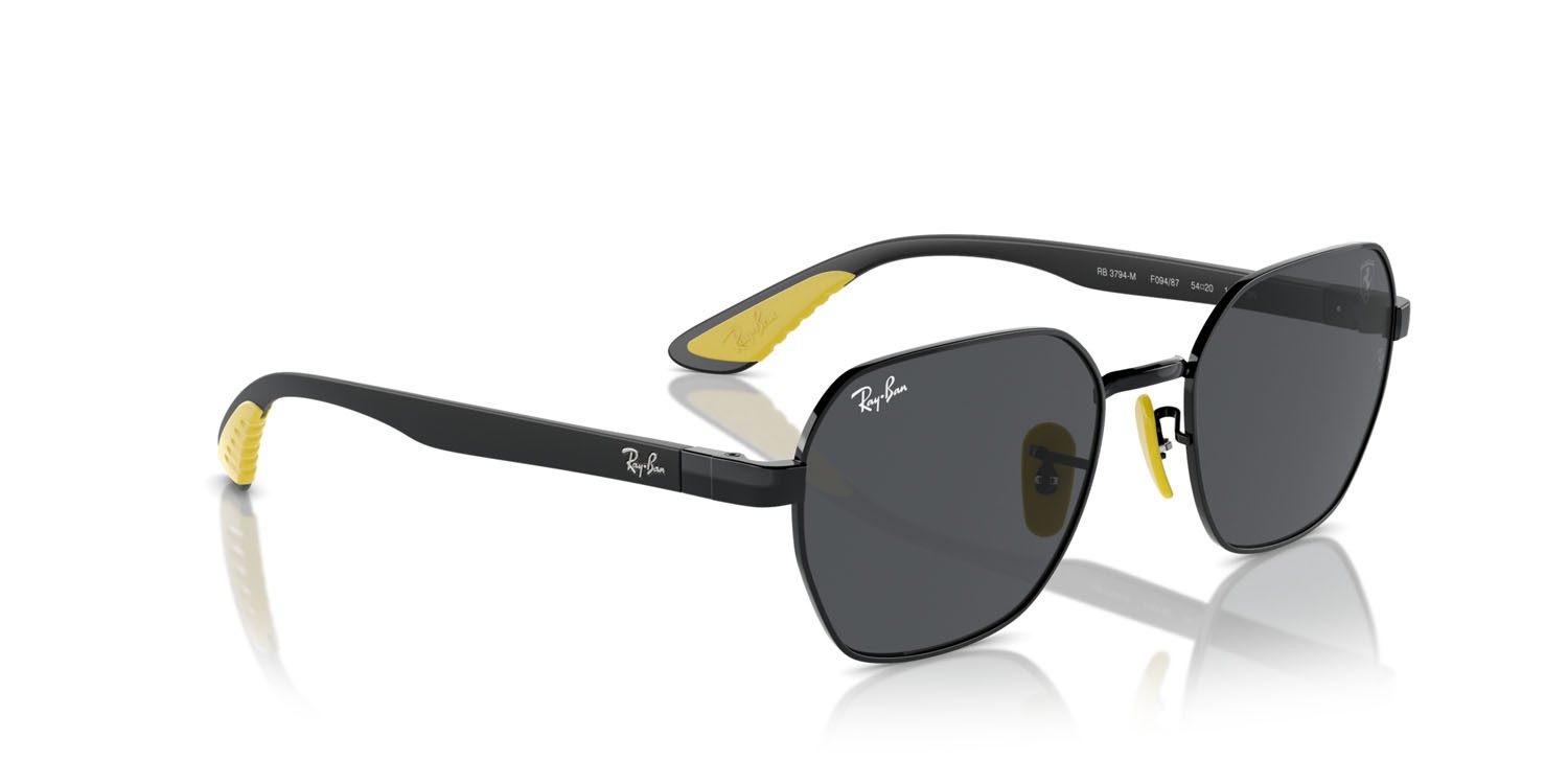 Sonnenbrillen Ray-Ban Scuderia Ferrari RB 3794M (F09487) farbe nero form unregelmäßig gläser grigio scuro