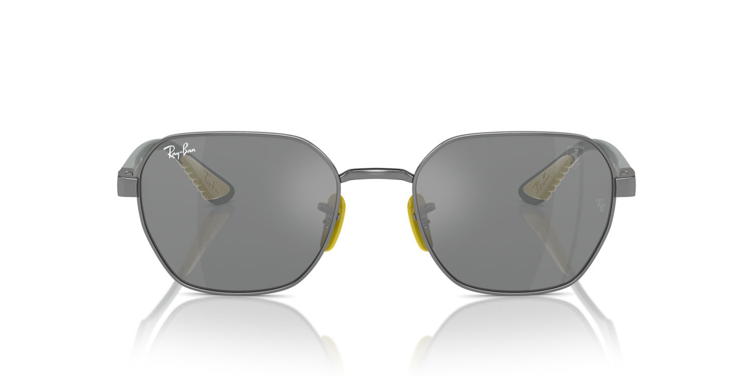 Sonnenbrillen Ray-Ban Scuderia Ferrari RB 3794M (F0956G) farbe gunmetal form unregelmäßig gläser grigio