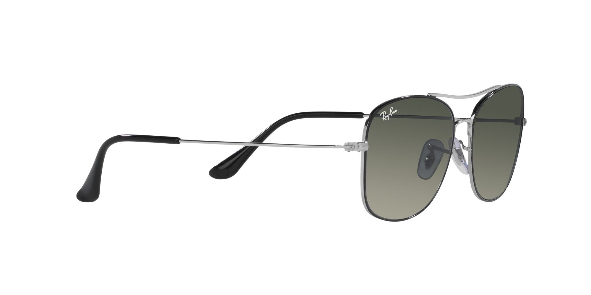 Sonnenbrillen Ray-Ban RB 3799 (914471) farbe nero su argento form quadratisch gläser sfumato grigio