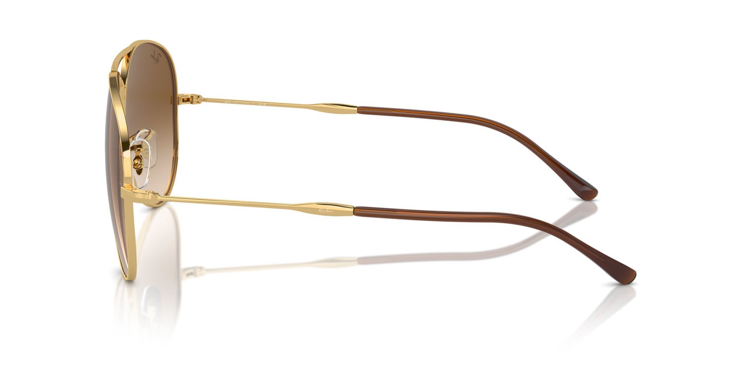 Sunglasses Ray-Ban Old Aviator RB 3825 (001/51) color oro shape aviator lenses clear & brown