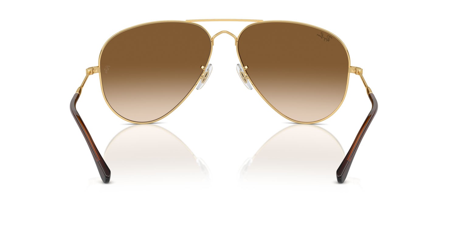 Sunglasses Ray-Ban Old Aviator RB 3825 (001/51) color oro shape aviator lenses clear & brown