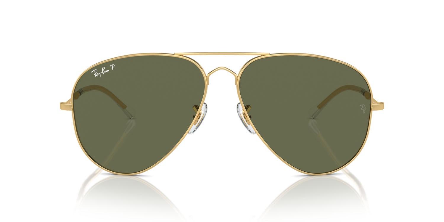 Sonnenbrillen Ray-Ban Old Aviator RB 3825 (001/58) farbe oro form aviator gläser verde