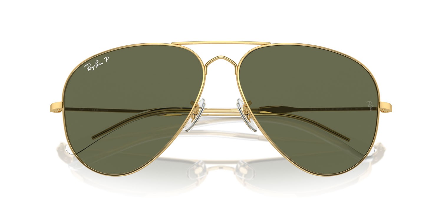 Sonnenbrillen Ray-Ban Old Aviator RB 3825 (001/58) farbe oro form aviator gläser verde