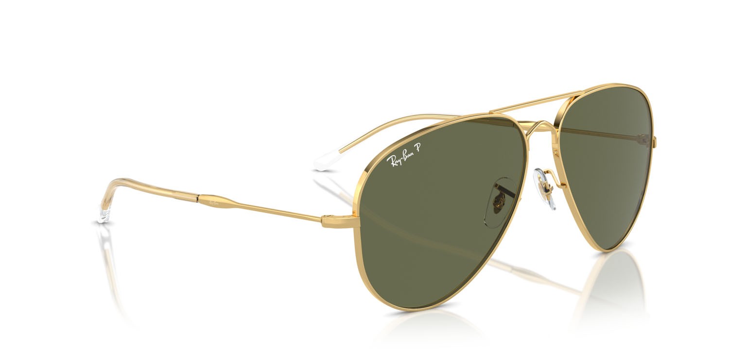 Sonnenbrillen Ray-Ban Old Aviator RB 3825 (001/58) farbe oro form aviator gläser verde