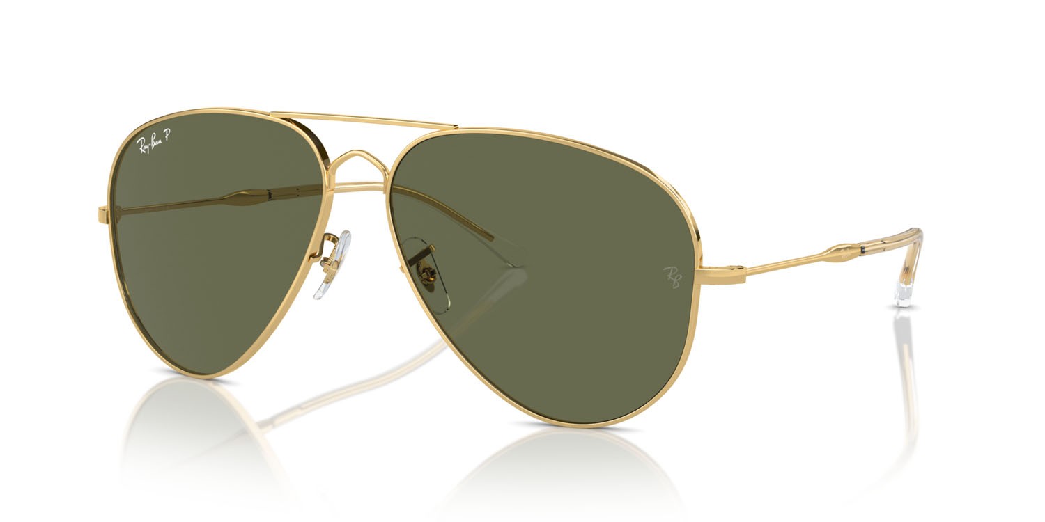 Sonnenbrillen Ray-Ban Old Aviator RB 3825 (001/58) farbe oro form aviator gläser verde