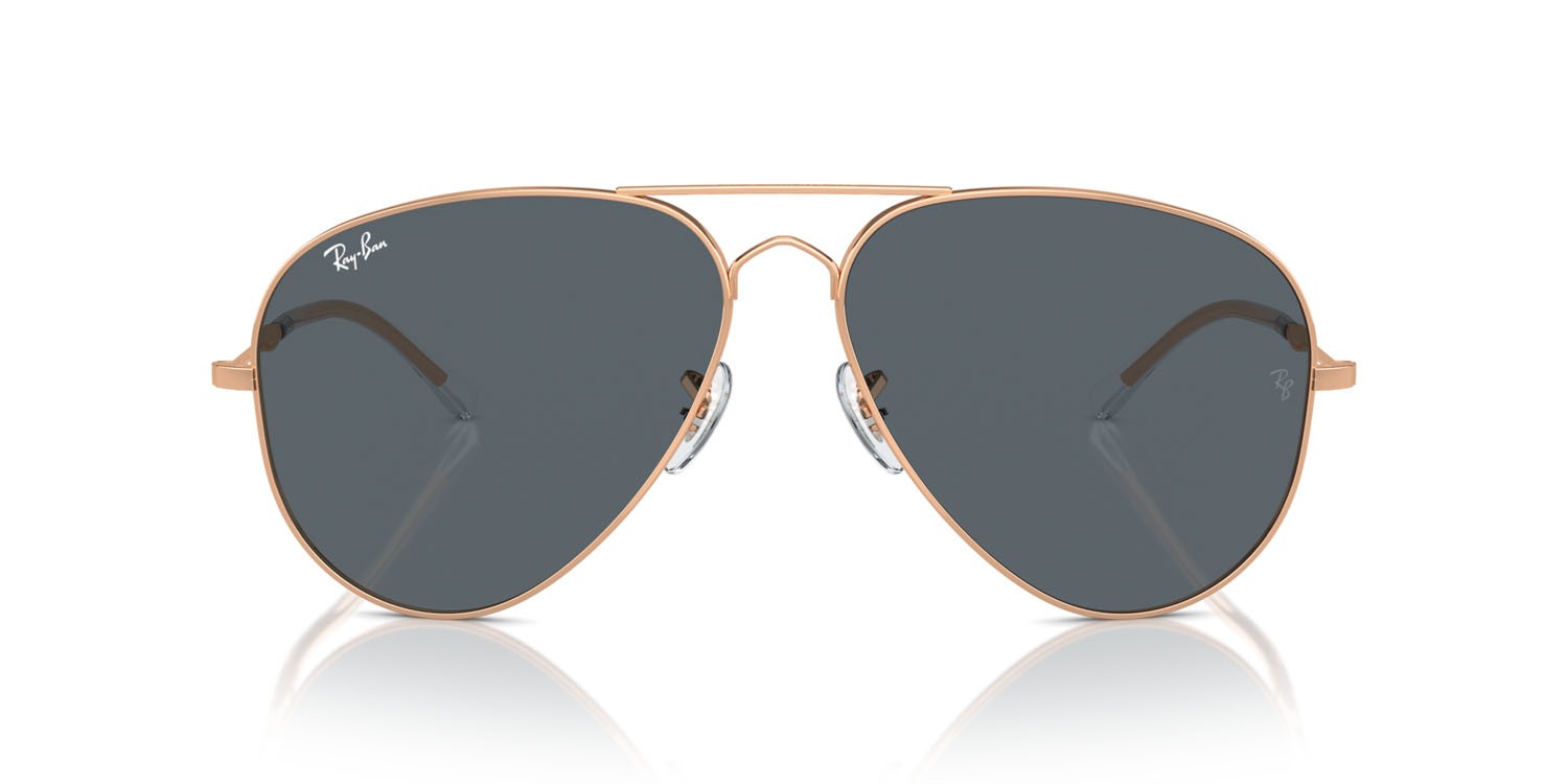 Sonnenbrillen Ray-Ban Old Aviator RB 3825 (9202R5) farbe oro rose form aviator gläser blu