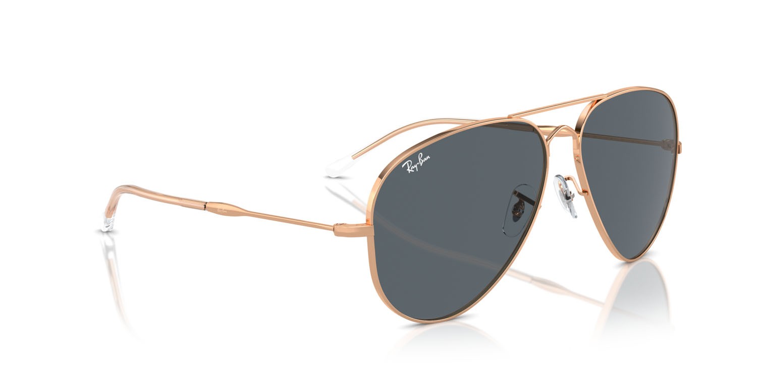 Sonnenbrillen Ray-Ban Old Aviator RB 3825 (9202R5) farbe oro rose form aviator gläser blu