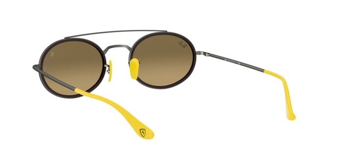 Sonnenbrillen Ray-Ban Scuderia Ferrari Collection RB 3847M (F0493K) farbe matte gunmetal form oval gläser brown mirror gradient grey