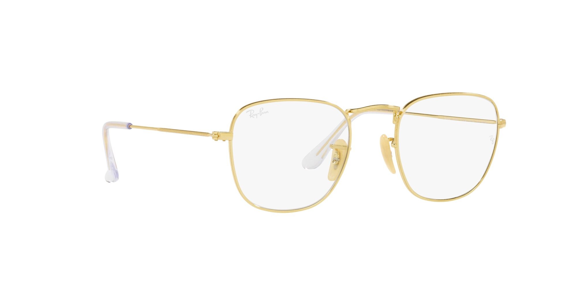 Occhiali da sole Ray-Ban Frank RB 3857 (001/GH) colore oro forma quadrato lenti clear/grey transitions®