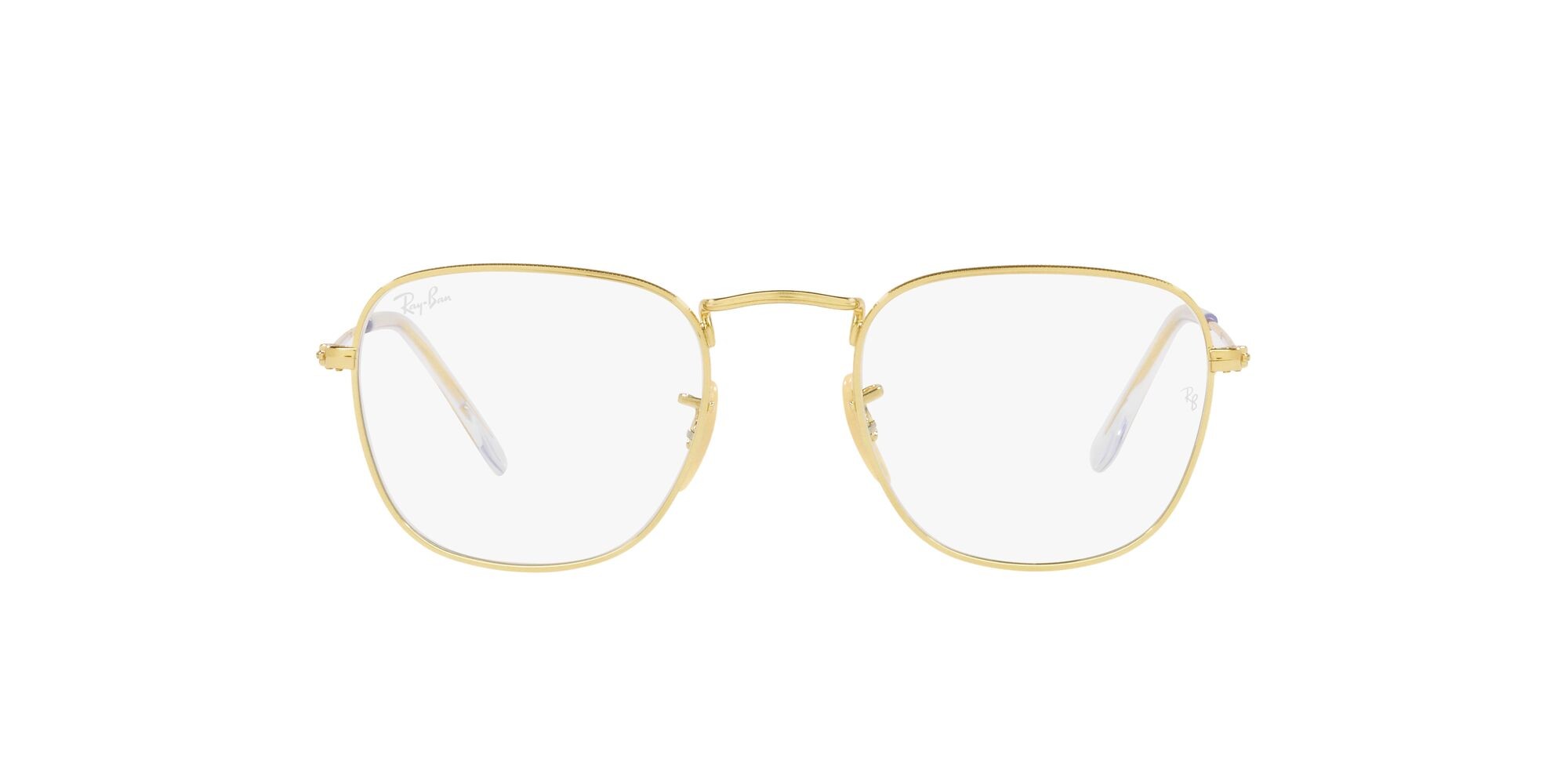Occhiali da sole Ray-Ban Frank RB 3857 (001/GH) colore oro forma quadrato lenti clear/grey transitions®