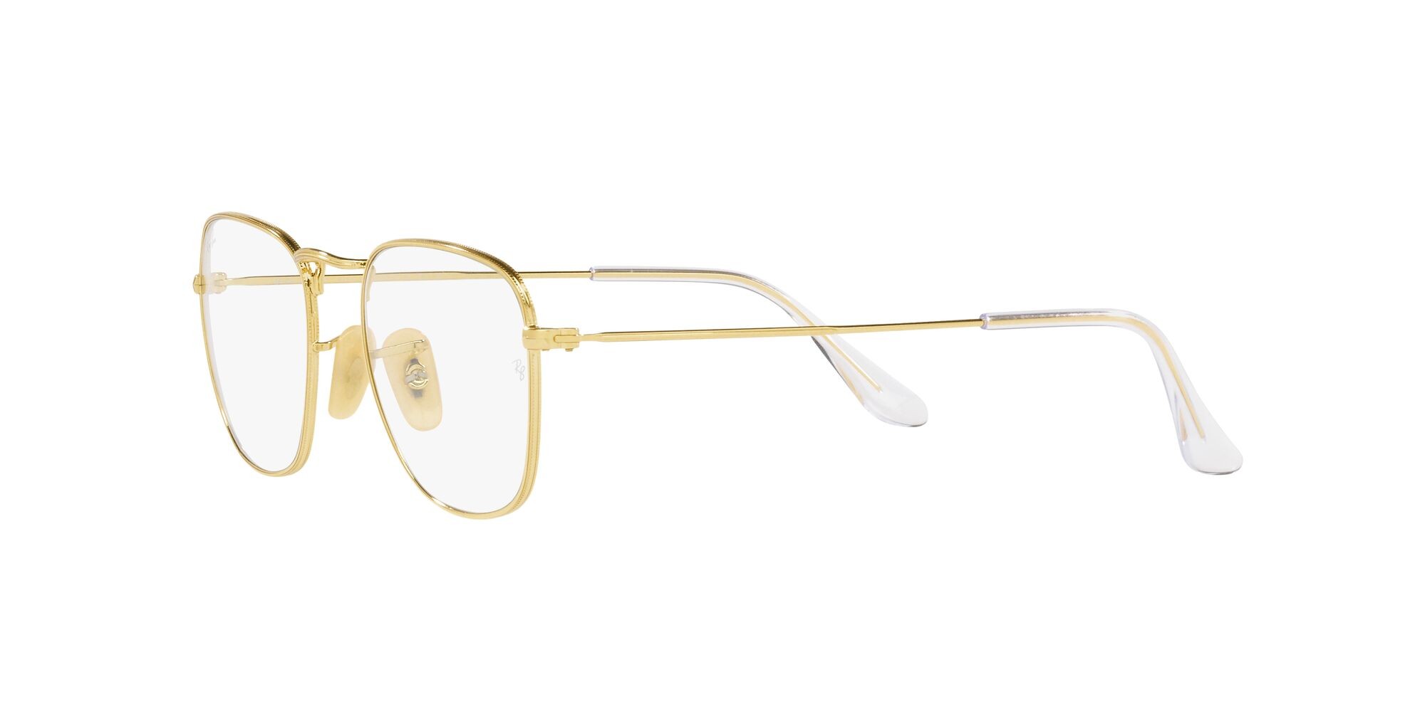 Occhiali da sole Ray-Ban Frank RB 3857 (001/GH) colore oro forma quadrato lenti clear/grey transitions®