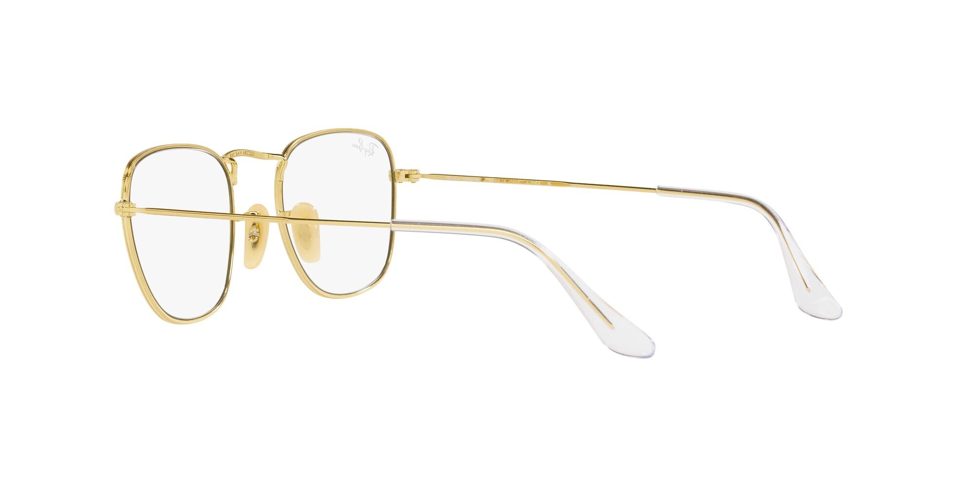 Occhiali da sole Ray-Ban Frank RB 3857 (001/GH) colore oro forma quadrato lenti clear/grey transitions®