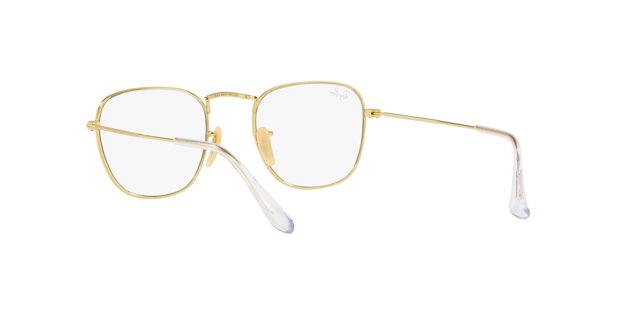 Occhiali da sole Ray-Ban Frank RB 3857 (001/GH) colore oro forma quadrato lenti clear/grey transitions®