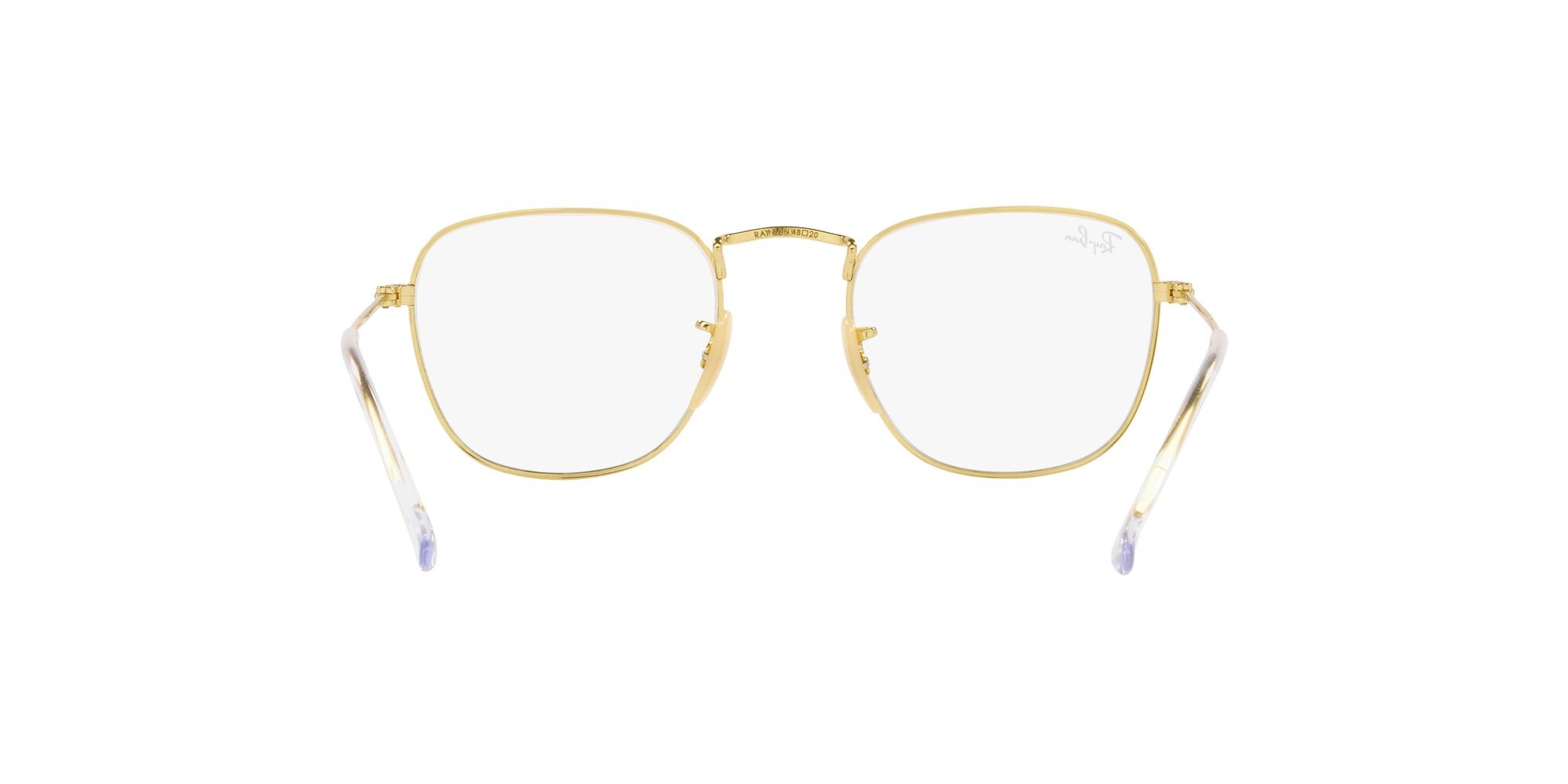 Occhiali da sole Ray-Ban Frank RB 3857 (001/GH) colore oro forma quadrato lenti clear/grey transitions®