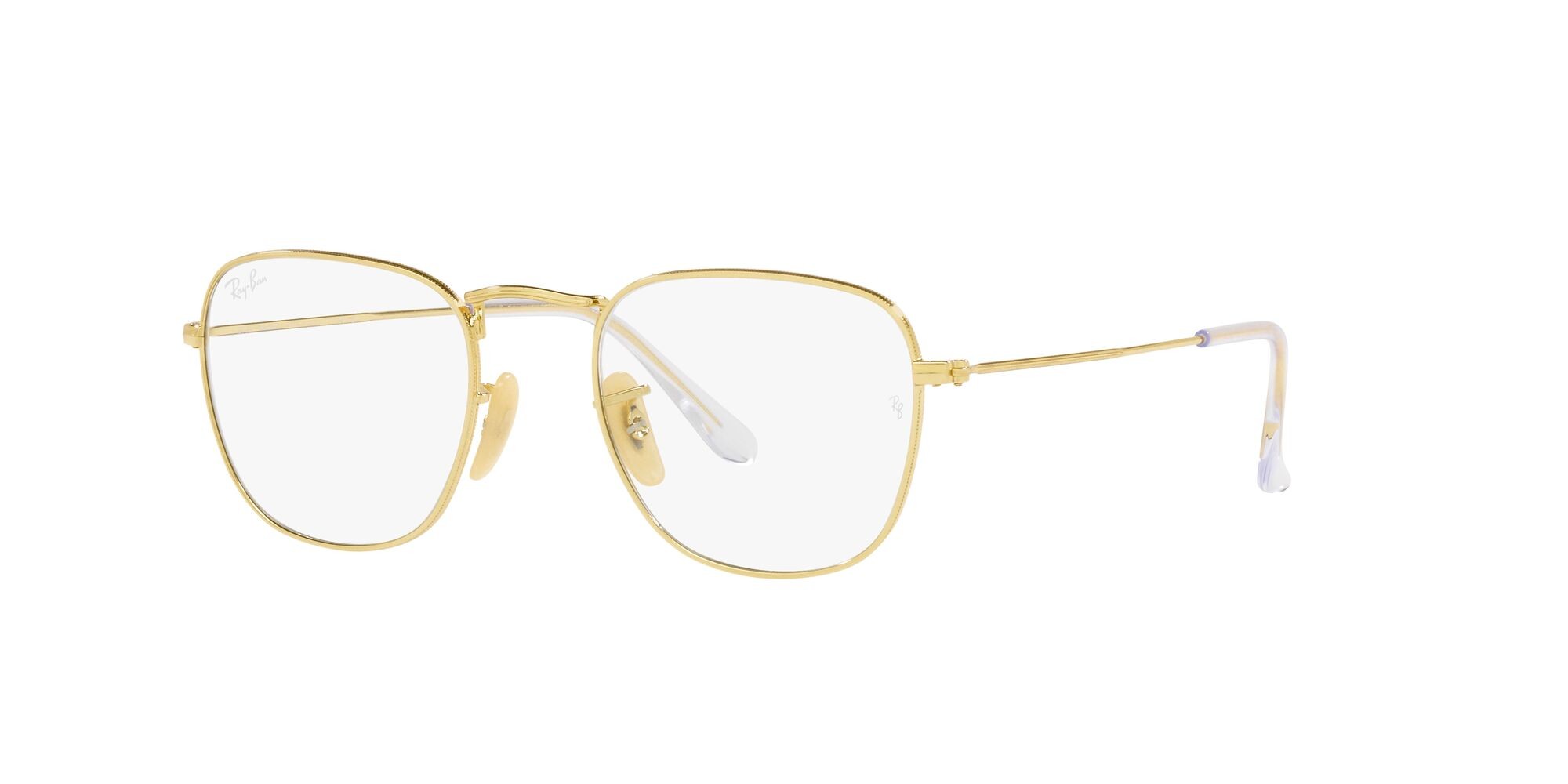 Occhiali da sole Ray-Ban Frank RB 3857 (001/GH) colore oro forma quadrato lenti clear/grey transitions®