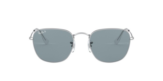 Sonnenbrillen Ray-Ban Frank RB 3857 (9198S2) farbe silver form quadratisch gläser polar blue