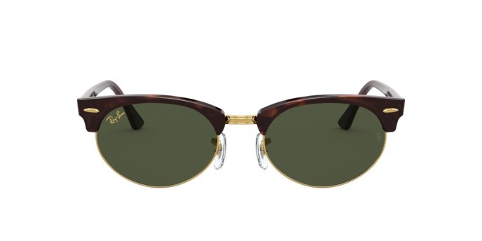 Sonnenbrillen Ray-Ban Clubmaster oval Legend Gold RB 3946 (130431) farbe mock tortoise form oval gläser green