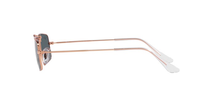 Sonnenbrillen Ray-Ban Julie RB 3957 (9202R5) farbe oro rosa form rechteckig gläser blu