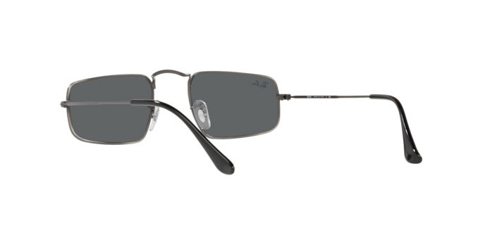 Sonnenbrillen Ray-Ban Julie Metal Antiqued RB 3957 (9229B1) farbe antique gunmetal form rechteckig gläser dark grey