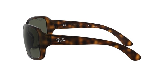 Sonnenbrillen Ray-Ban RB 4068 (894/58) farbe matte havana form quadratisch gläser polar green