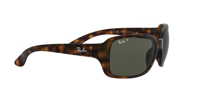 Sonnenbrillen Ray-Ban RB 4068 (894/58) farbe matte havana form quadratisch gläser polar green
