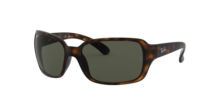 Sonnenbrillen Ray-Ban RB 4068 (894/58) farbe matte havana form quadratisch gläser polar green