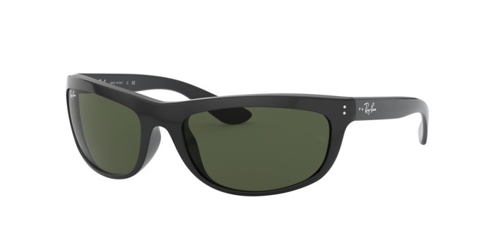 Sonnenbrillen Ray-Ban Balorama RB 4089 (601/31) farbe black form rechteckig gläser green